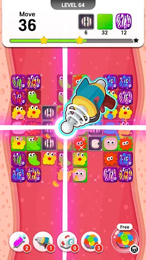 Скриншот 3 — Virus Out - Match 3 Puzzle