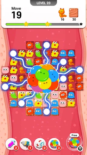 Скриншот 5 — Virus Out - Match 3 Puzzle