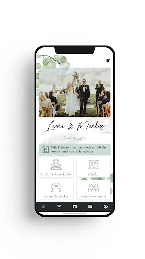 Скриншот 1 — Wedding - Die Hochzeitsapp