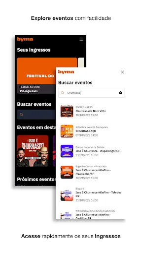 Скриншот 1 — Byma - Ingressos para eventos