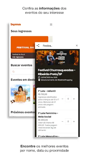 Скриншот 2 — Byma - Ingressos para eventos