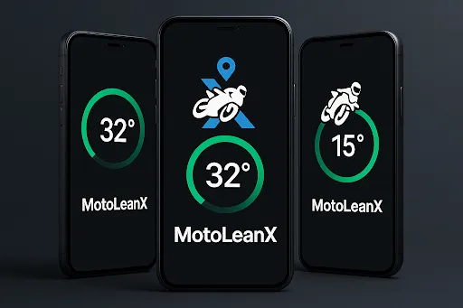 Скриншот 1 — MotoLeanX: угол наклона