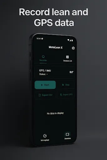 Скриншот 3 — MotoLeanX: угол наклона
