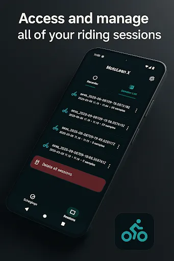 Скриншот 5 — MotoLeanX: угол наклона