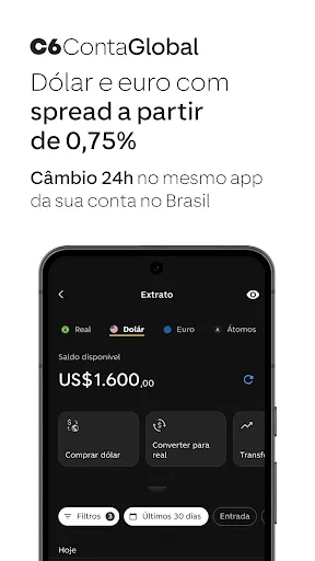 Скриншот 2 — C6 Bank: Cartão, Conta e Mais!