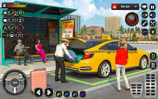 Скриншот 1 — Car Driving Taxi Simulator