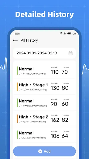 Скриншот 2 — Blood Pressure Tracker