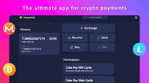 Скриншот 7 — Cake Wallet: Crypto, Made Easy