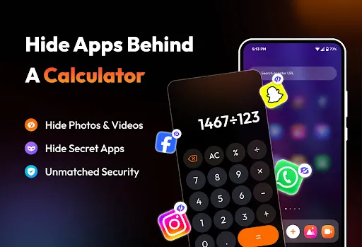 Скриншот 1 — Calculator App Lock, Hide Apps