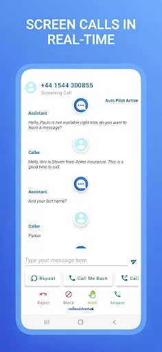 Скриншот 2 — AI Call Assistant & Screener