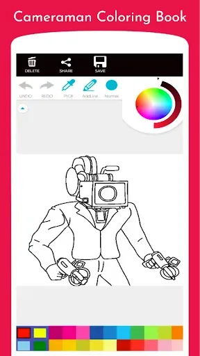 Скриншот 1 — Cameraman Monster Coloring