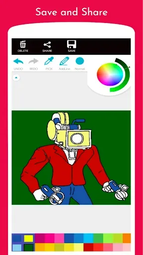 Скриншот 2 — Cameraman Monster Coloring