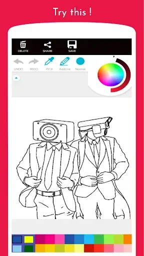 Скриншот 3 — Cameraman Monster Coloring