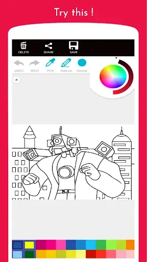 Скриншот 5 — Cameraman Monster Coloring
