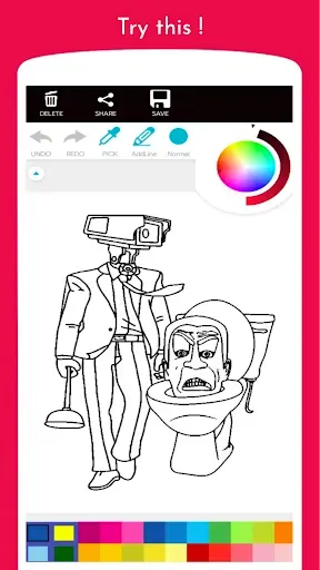 Скриншот 7 — Cameraman Monster Coloring