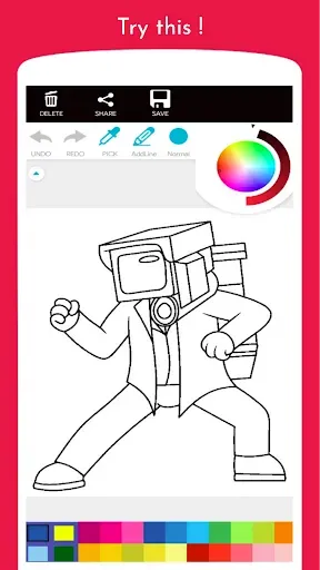 Скриншот 8 — Cameraman Monster Coloring
