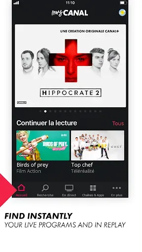 Скриншот 1 — CANAL+, Live and catch-up TV