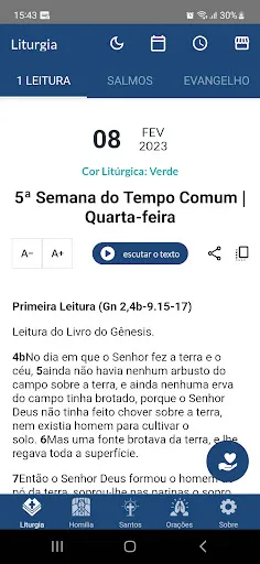 Скриншот 1 — Liturgia Diária - Canção Nova