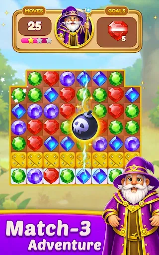 Скриншот 2 — Candy Gems: Match 3 Puzzle