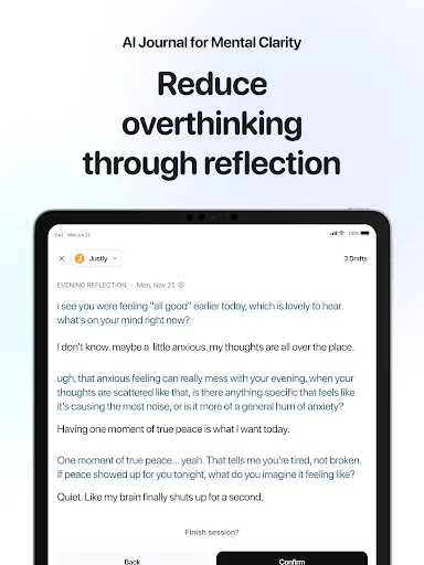 Скриншот 7 — Justly: AI Journal, AI Therapy