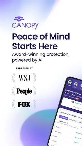 Скриншот 1 — Canopy - AI Online Safety App