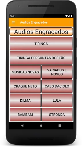 Скриншот 2 — Áudios Engraçados - Sons Engra