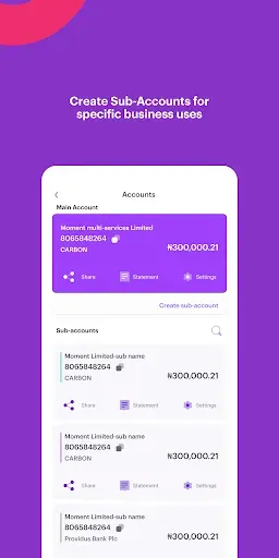 Скриншот 2 — Carbon: A.I Business Banking