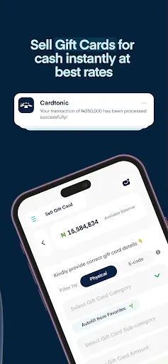 Скриншот 3 — Cardtonic: Virtual & Gift Card