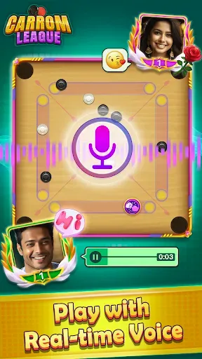 Скриншот 1 — Carrom League: Friends Online