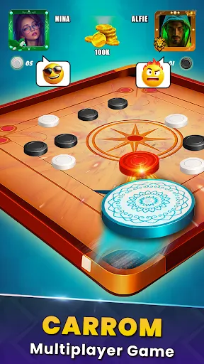 Скриншот 1 — Carrom Online Multiplayer Game