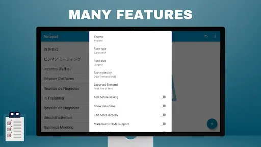 Скриншот 5 — Notepad for Android TV