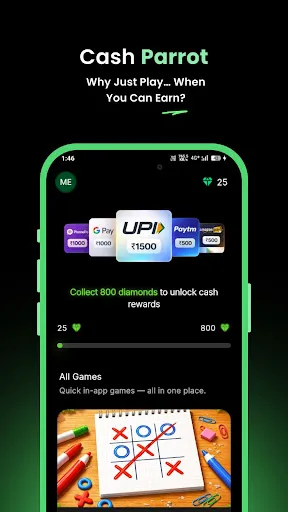 Скриншот 2 — Cash Parrot: Games & Rewards