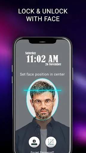 Скриншот 1 — Face PassCode Lock Screen