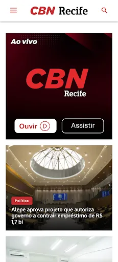Скриншот 1 — CBN Recife - 105,7 FM