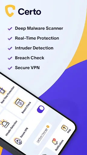 Скриншот 2 — Certo: Anti Spyware & VPN