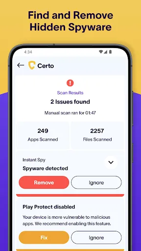 Скриншот 3 — Certo: Anti Spyware & VPN