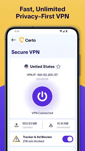 Скриншот 7 — Certo: Anti Spyware & VPN