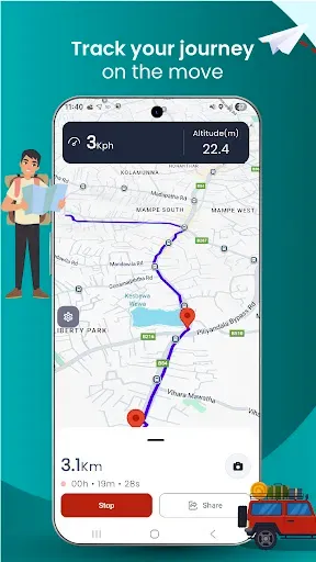 Скриншот 1 — Track My Journey - Travel Log
