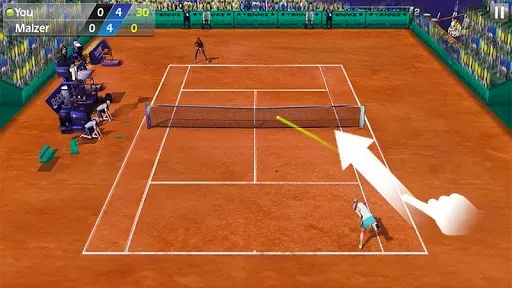 Скриншот 3 — Теннис пальцем 3D - Tennis