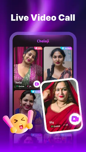 Скриншот 1 — ChaloJi: Video Chat & Joy Chat
