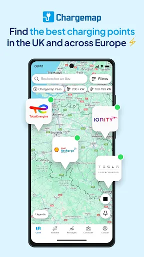 Скриншот 1 — Chargemap - Charging stations