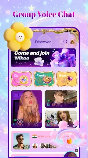 Скриншот 1 — Wikoo - Voice Chat Party&Games