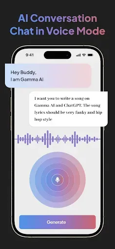 Скриншот 1 — Gamma AI: AI Chatbot Assistant