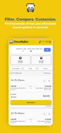 Скриншот 2 — CheckMyBus: Find bus tickets!