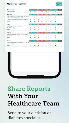 Скриншот 8 — Carbs & Cals: Diet & Diabetes
