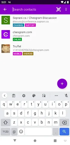 Скриншот 2 — Cheogram (Jabber, Call, Text)