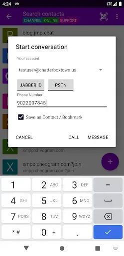 Скриншот 4 — Cheogram (Jabber, Call, Text)