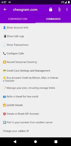 Скриншот 5 — Cheogram (Jabber, Call, Text)