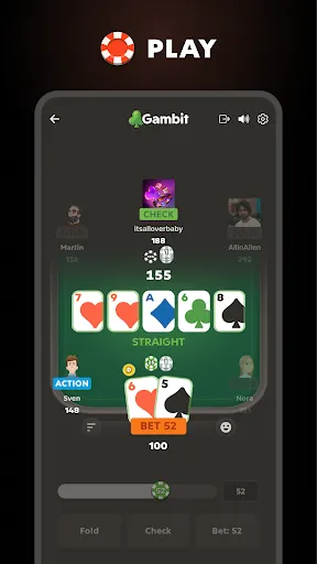 Скриншот 3 — Gambit -  Play and Learn Poker