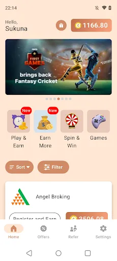 Скриншот 1 — Money Earning App- Chillar
